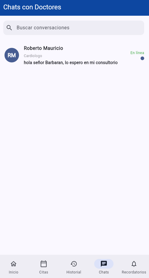 Chat del paciente